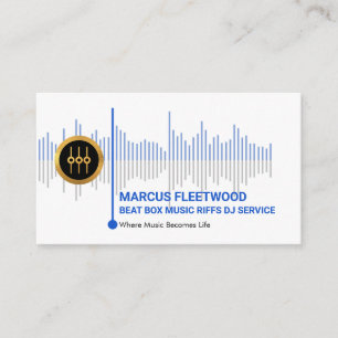 Carte De Visite Son Wavelength Frequency Audio Engineer DJ