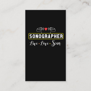 Carte De Visite Sonographe d'Ultrasound Analyser la profession de 