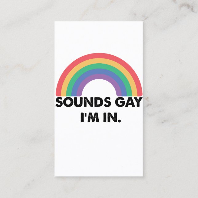 Carte De Visite Sons Gay Im Dans Rainbow Prith Mois Gay (Devant)