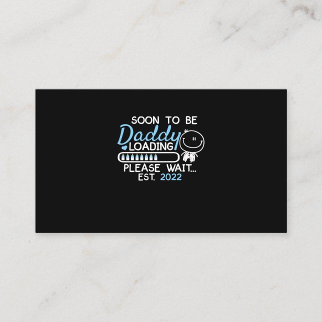 Carte De Visite Soon to Be Daddy 2022 Father's Day First Time (Devant)