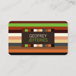 Carte De Visite Sophisticated Stripes Motif