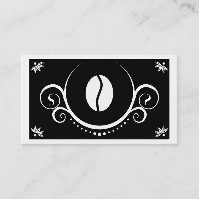 Carte De Visite sophistication des grains de café (Devant)