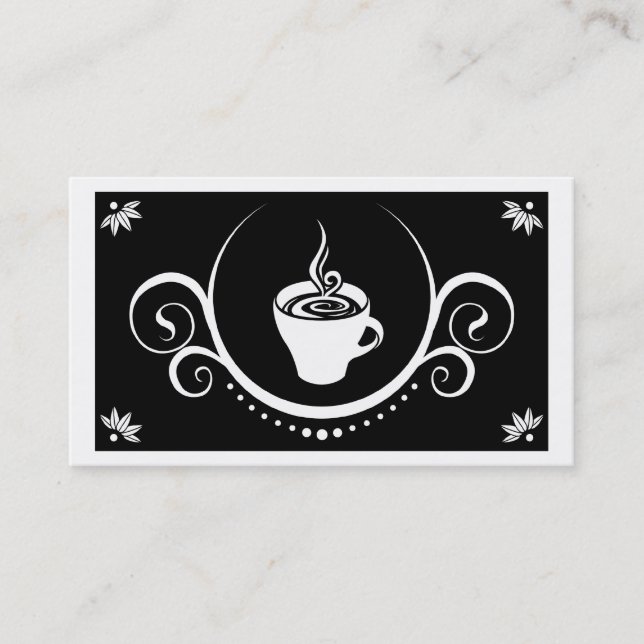 Carte De Visite sophistication des tasses à café (Devant)