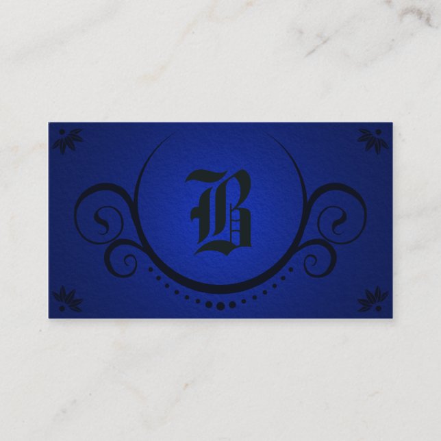 Carte De Visite sophistications de bleu royal (Devant)