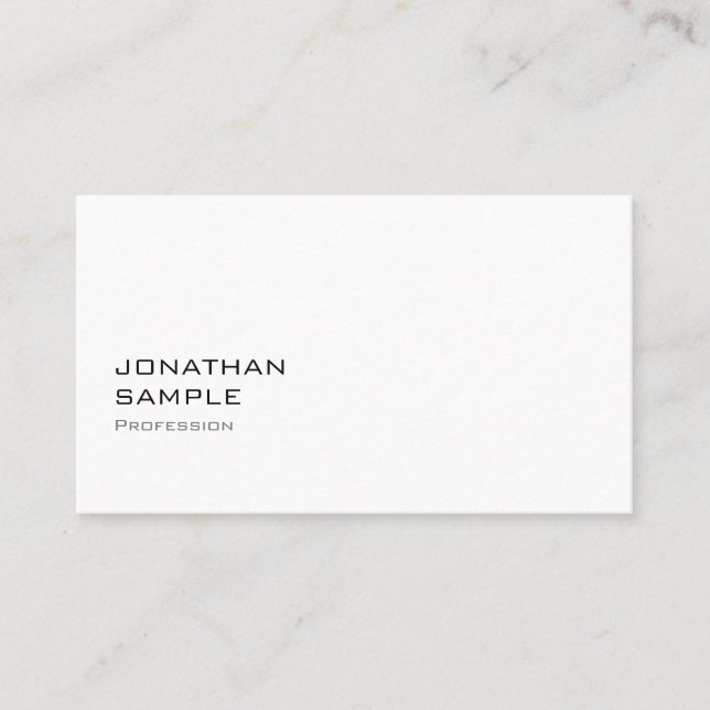 Carte De Visite Sophistiqué Design simple Moderne Plaine tendance (Devant)