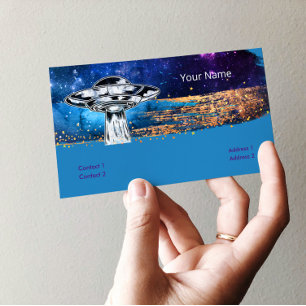 Carte De Visite Soucoupe volante dans la galaxie artistique