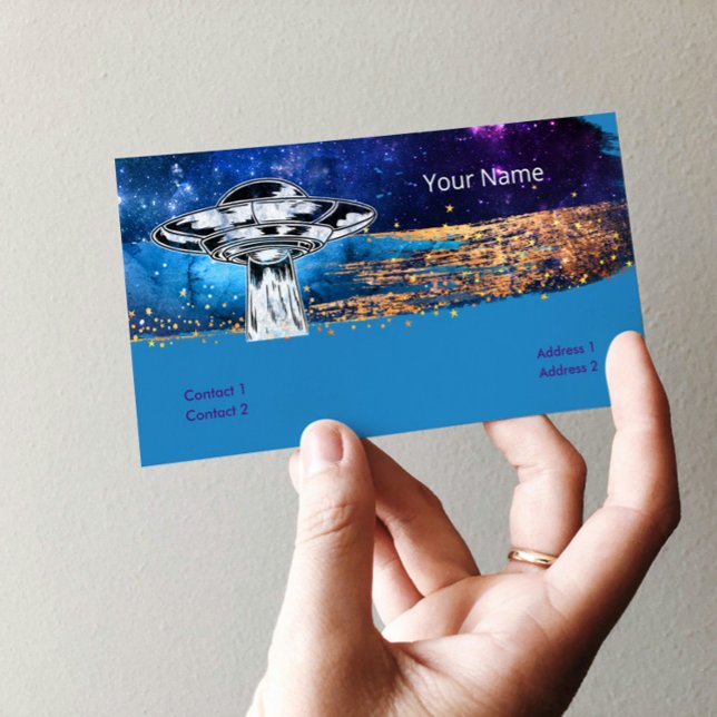 Carte De Visite Soucoupe volante dans la galaxie artistique (Créateur téléchargé)