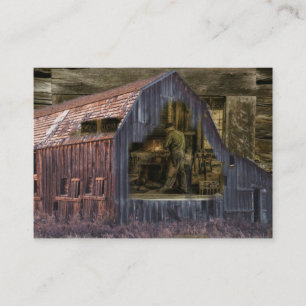 Carte De Visite Souder vintage Blacksmith Shop