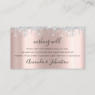 Carte De Visite Souhaitez Bien Pour Mariage Idée Cadeau Rose Drive