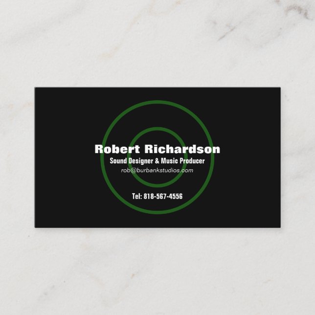 Carte de visite Sound Designer (Devant)