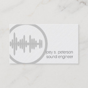 Carte De Visite Sound Engineer Bold Sound Wave Icon Music