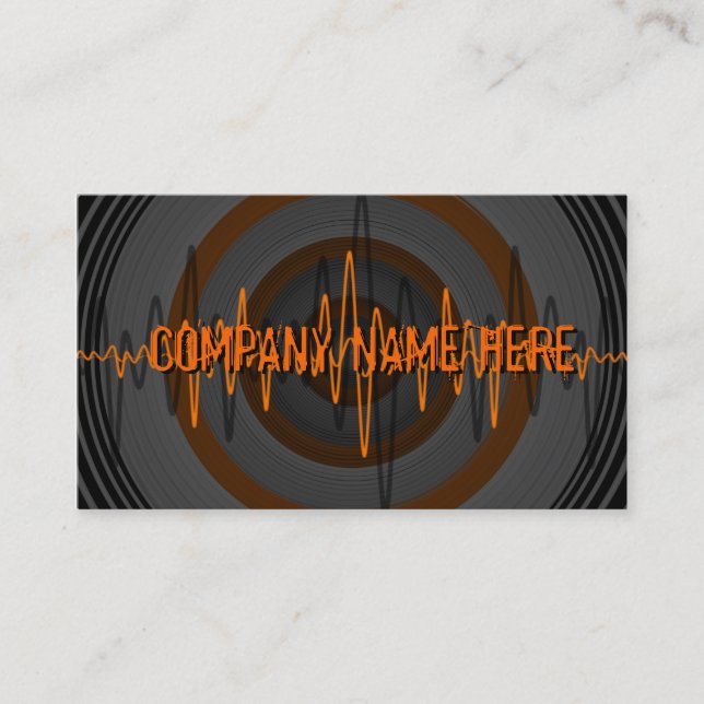Carte de visite Sound Orange Dark "Company Name" (Devant)