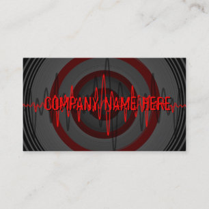 Carte de visite Sound Red Dark 'Company Name'