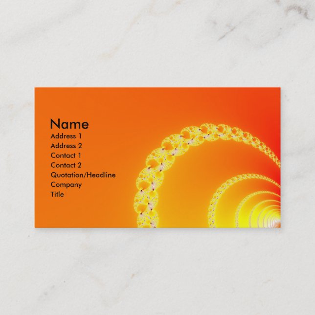 Carte De Visite Sound Waves Fractal Art (Devant)