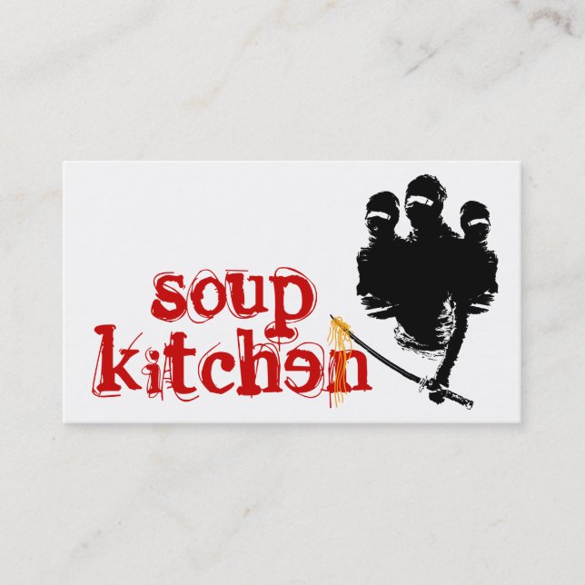 Carte De Visite soupe-cuisine :nouilles ninja (Devant)