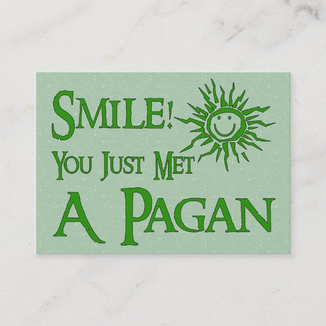 Carte De Visite Sourire païen (Devant)