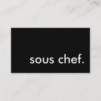 sous-chef.