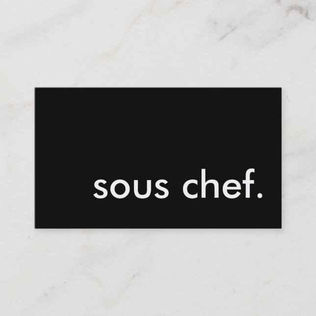 Carte De Visite sous-chef. (Devant)