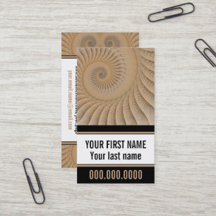 Carte De Visite Sous-remorque Tan Spiral Abstrait