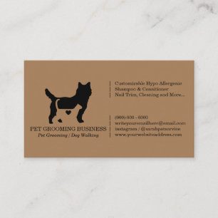 Carte De Visite Soutien neutre pour mémorial d'animaux de compagni