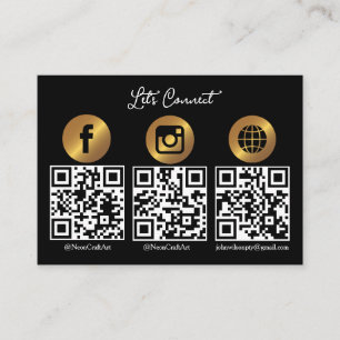Carte De Visite Soyons sociaux Code QR moderne