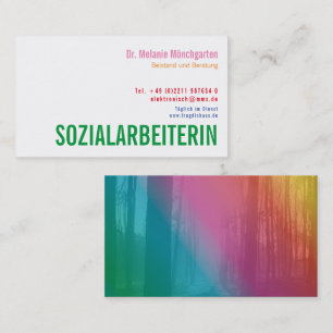 Carte De Visite Sozialarbeiterin travailleur social