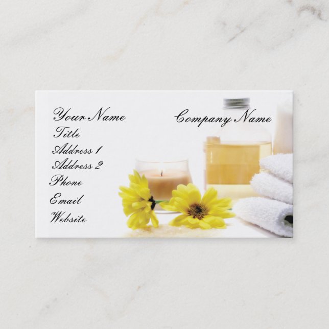 Carte De Visite Spa/carte de visite de massage (Devant)