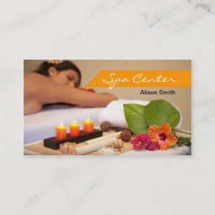 Carte De Visite Spa Center et Massage Business card