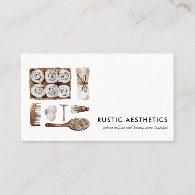 Carte De Visite Spa | Cosmétique organique naturel Esthétique (Devant)