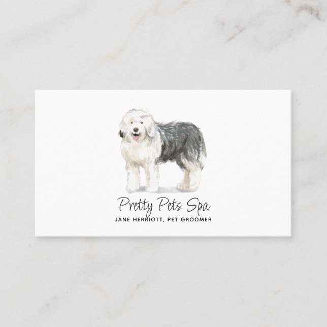 Carte De Visite Spa de chien du fabricant d'animaux (Devant)