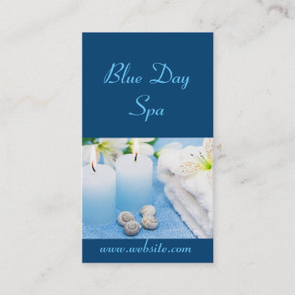 Carte De Visite Spa de la Journée bleue
