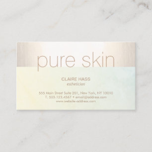 Carte De Visite Spa de la journée Gold Estheticicicit Skincare
