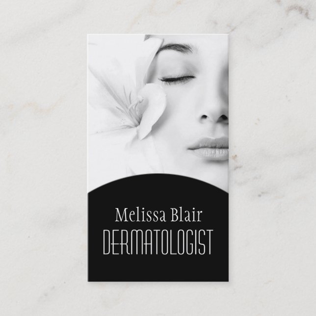 Carte De Visite Spa de massage facial dermatologue de peau claire (Devant)