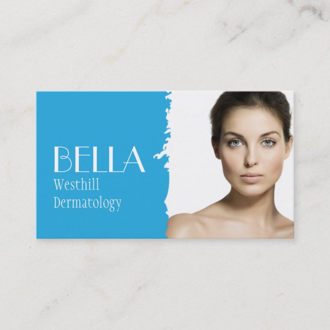 Carte De Visite Spa de massage facial dermatologue de peau claire (Devant)