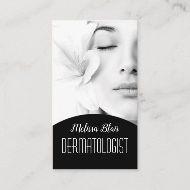 Carte De Visite Spa de massage facial dermatologue de peau claire (Devant)