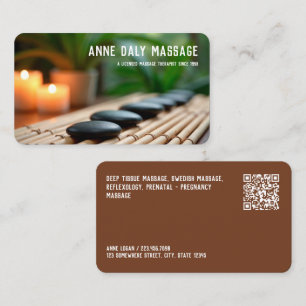 Carte De Visite Spa de massage QR personnalisé