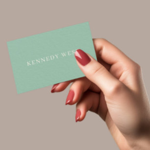 Carte De Visite Spa Élégant pour Filles au Teal Éteint