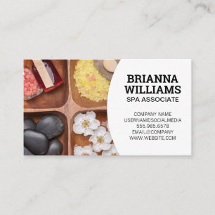 Carte De Visite Spa   Huiles de plantes et sels de bain Stones