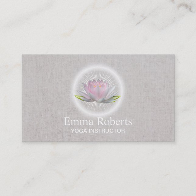 Carte De Visite Spa Lotus rougeoyant de thérapie de yoga et de (Devant)