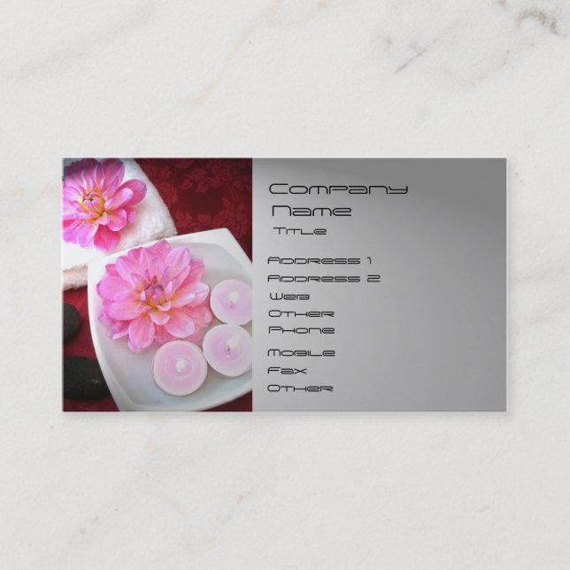 Carte De Visite SPA, massage (Devant)