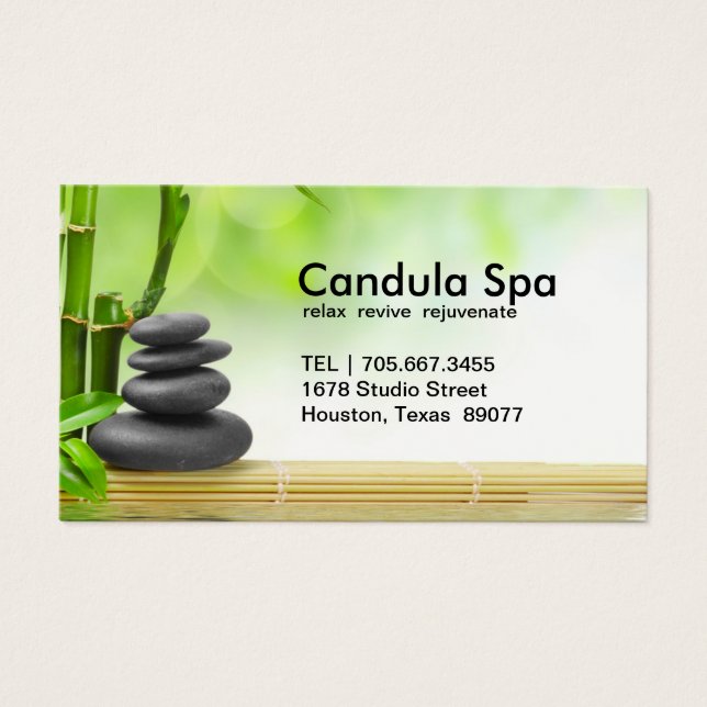 Carte de visite Spa relaxant (Devant)