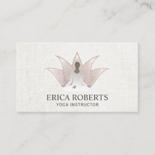 Carte De Visite Spa rose de Lotus Reiki d'or d'instructeur de yoga