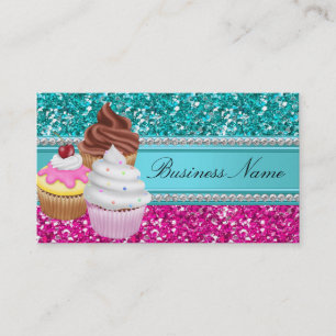 Carte de visite Sparkle Cupcake