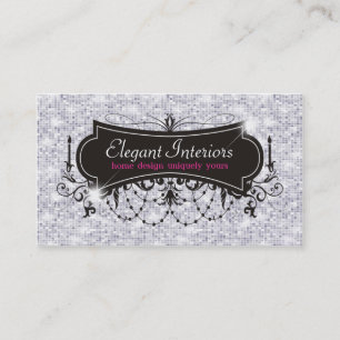 Carte De Visite Sparkle & Shine Designer Intérieur :Carte de visi