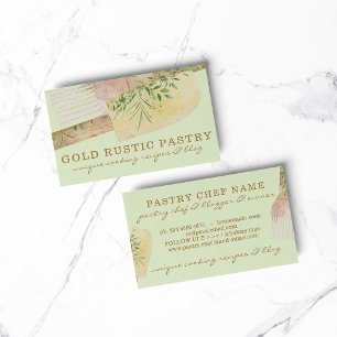 Carte De Visite Spatule à gâteau de pâtissier verte boulangerie