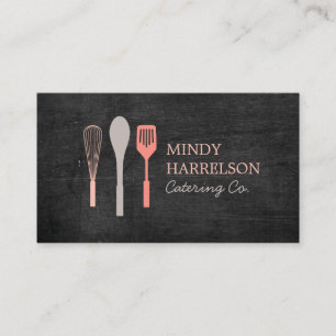Carte De Visite SPATULE DE POIDS DE WHISK sur Boulangerie en bois 