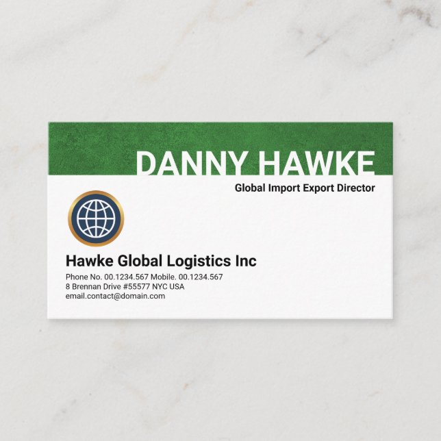 Carte De Visite Spécial Green GrunLayer CEO Fondateur SEO (Devant)