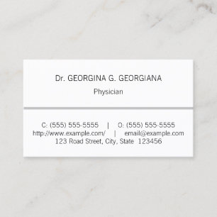 Carte de visite spécialisé Médicale de base
