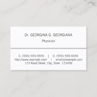 Carte de visite spécialisé Médicale de base