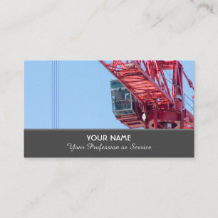 Carte De Visite Spécialiste de la grue de construction et de la gr